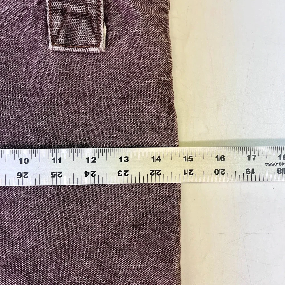 Vintage Esprit Purple Acid Wash Denim Tote Bag Camo Trim Cotton 57138 Mexico